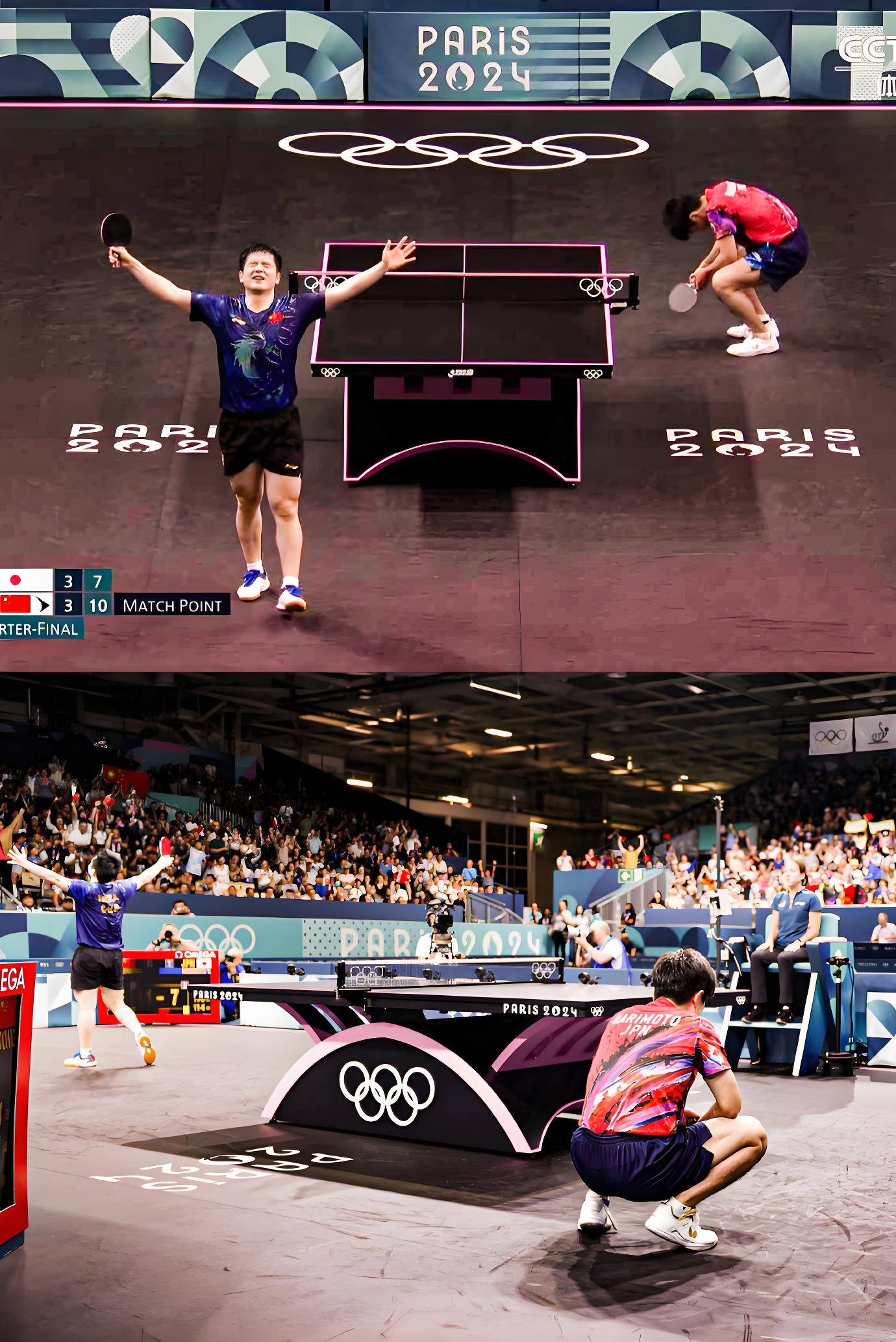 日本乒乓球队鏖战德国乒乓球队，许昕绝境逆转